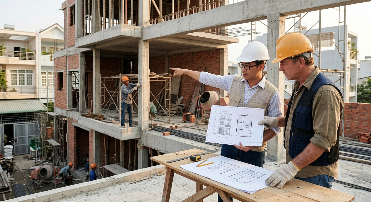 Sự liên kết chặt chẽ giữa thiết kế kiến trúc và thi công thực tế